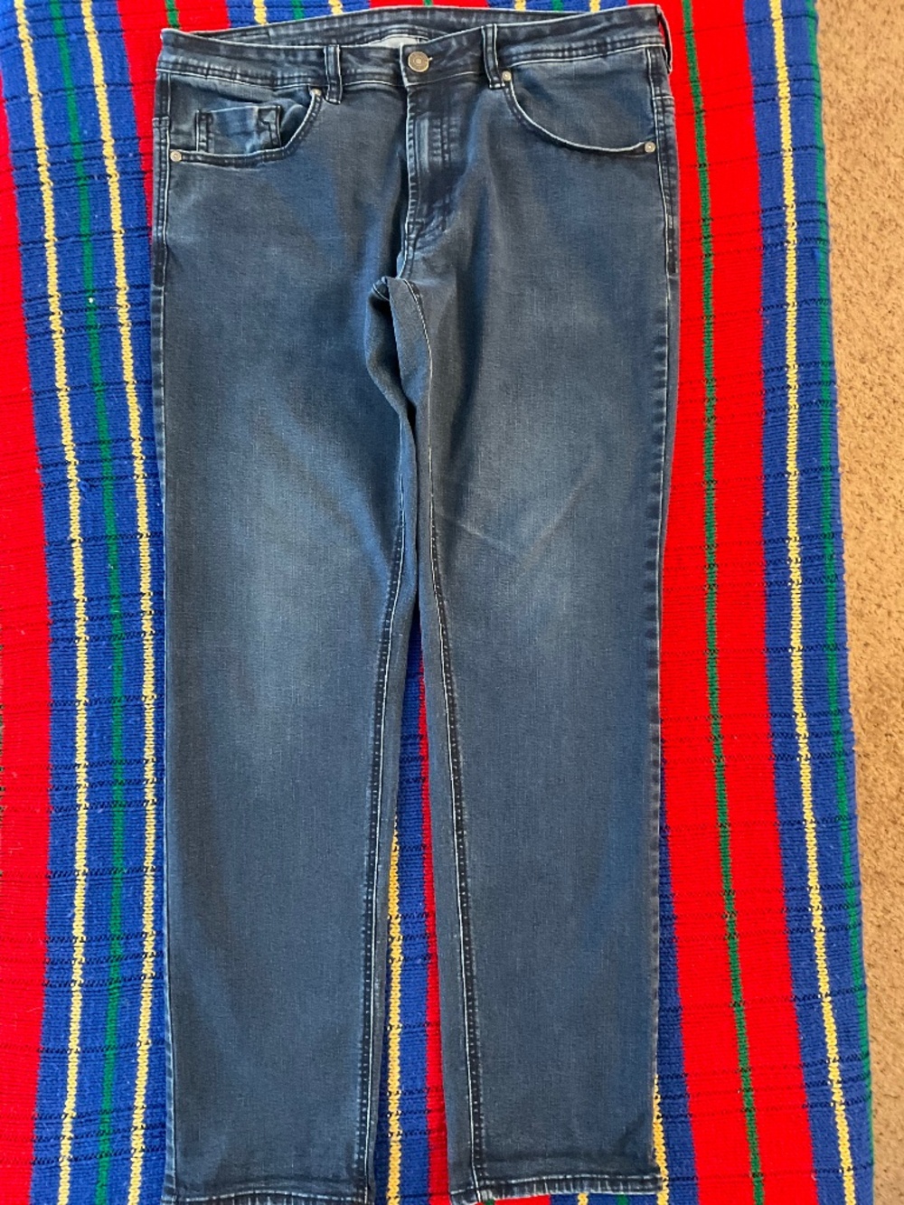 David Bitton-36”x32”-Blue-Adam Slim Stretch